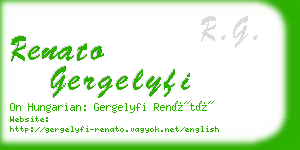 renato gergelyfi business card